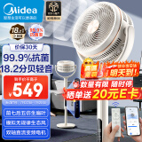 美的（Midea）【轻羽静谧】空气循环扇手机遥控四季净化扇家用大风力落地扇电风扇台式小风扇空调伴侣GDH24HG