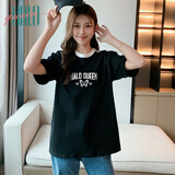 Halo Queen短袖T恤女美式复古夏季薄款T恤运动插肩袖中长款上衣H144T1728