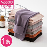 莫代尔1条秋裤女士保暖裤打底裤秋冬季线裤棉毛裤大码中老年裤子黑XL