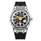 博之轮全自动机械手表防水夜光腕表男女学生手表生日礼物黑色