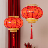 新新精艺春节装饰新年灯笼大门挂的仿羊皮灯笼阳台挂的一对2026新款宫灯