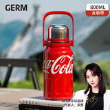 格沵（germ）可口可乐律动保温杯男女运动水杯大容量车载杯学生杯子800ML红色