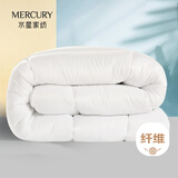 水星家纺 被子被芯 七孔透气纤维被 宿舍可用 单双人四季可用春秋被子被芯 【白色】加厚被（升级工艺） 200x230cm(适配1.5米床套件)