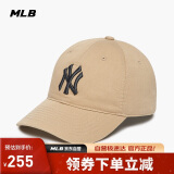 MLB帽子男女情侣棒球帽大标软顶鸭舌帽四季运动帽3ACP6601N-50SAS-F