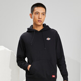Dickies 卫衣男女同款 印花连帽卫衣 毛圈布休闲上衣8874 黑色 L