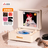 Riksoin雷克森【可定制碟片】CD机光盘发烧友专辑蓝牙播放器复古听唱碟怀旧复古文艺cd机送七夕情人节生日 丝缎白【原声音质】5.4蓝牙芯片