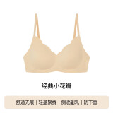 ubras花瓣杯软支撑文胸罩细肩带女士内衣女无钢圈聚拢裸感肤-背勾L
