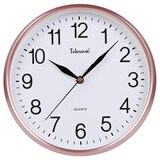 天王星天王星居家客厅挂钟简约时尚卧室时钟餐厅会议室现代大气家用钟表 10英寸玫瑰金（直径25.5厘米）