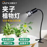 光联天下夹子植物生长灯led全光谱桌面绿植盆栽花卉植物补光多头软管射灯 10W单头【全光谱5000K】Pro 夹子植物灯