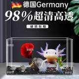 鹦鹦怪亚克力鱼缸一体成型六角恐龙专用金鱼缸家用长方形塑料透明仿玻璃 30*16*18CM【裸缸一体成型】