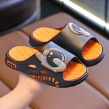 糖果涩男童凉拖鞋亲子软底夏季卡通防滑居家休闲室内户外踩屎感儿童拖鞋 太空-黑色 36 -37码内长23cm