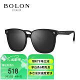 暴龙（BOLON）眼镜王俊凯同款黑超墨镜男女款防紫外方框太阳镜 BL3037D11