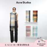 Acne Studios男女同款 格纹流苏彩虹Vally围巾羊毛披肩CA0084 蓝色/米色/黑色 均码