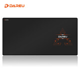 达尔优（dareu）PG-D84光圈电竞游戏鼠标垫超大号 800*400*4mm加厚锁边办公键盘电脑书桌垫 橙黑色