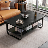 立太茶几客厅小户型家用小茶几现代简约沙发边几桌矮桌茶台茶桌子 100CM 黑纹理色【加厚钢架】