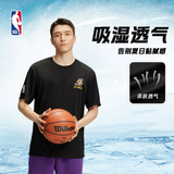 NBA官方-【限时秒杀】湖人/勇士 休闲男女运动夏季宽松速干T恤短袖 湖人队/黑色-速干T恤 L