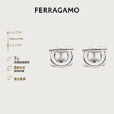 菲拉格慕(Ferragamo)  男士灰色黄铜袖扣 0676145 礼物 送男友