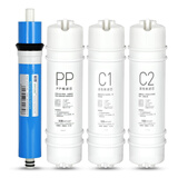 芯园净水器滤芯适用美的M6滤芯全套通用mrc1586-50g/1687a MRO208B 102A净水机ro反渗透过滤器耗材 套餐4：分体RO(全套4支)