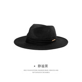 Siggi草帽男夏季绅士休闲沙滩潮帽子大头围遮阳平顶礼帽防晒帽子