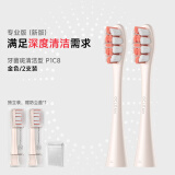 欧可林成人刷头电动牙刷替换刷头杜邦清洁护龈通用可选软毛护龈清洁oclean成人电动牙刷头 2支 -专业清洁型-金色（P1C8）