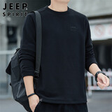 JEEP SPIRIT吉普卫衣男外套男装春秋季男士长袖t恤宽松休闲打底衫抓绒衣服