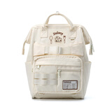 出走面包屋 日系学院学生书包初高中双肩包搭ins食物挂件背包电脑包女 香草白