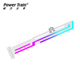 动力火车（PowerTrain）显卡支架ARGB神光同步白色横装支撑架杆海景房千斤顶保护 兼容40系 金属架构 三孔固定 5V3针接口 