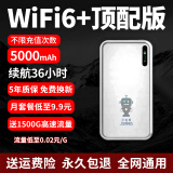 乔锐斯随身wifi可移动Wi-Fi充电宝WiFi二合一mifi便携式热点车载WiFi户外直播cpe免插卡三网通用无限流量 【下单送1500G】加速版 5Ghz-顶配皓白