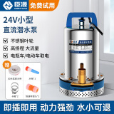 臣源直流潜水泵48-60v高扬程12V24V72V电瓶车抽水泵家用农用抽水机 24V1寸(7米线+10米水带)防烧机