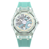 博之轮全自动机械手表防水夜光腕表男女学生手表生日礼物绿色