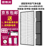 思博润 适配安利逸新空气净化器滤网滤芯101076ch hepa微粒网大陆中国香港美日通用 （HEPA滤网+26mm厚款活性炭）套装标准版