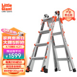 雷都捷特（LittleGiant）多功能伸缩梯子加厚铝合金人字梯/直梯 可折叠工程梯15417-001