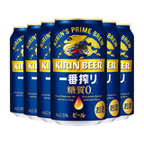 麒麟一番榨日本原装进口精酿啤酒麒麟无糖/麒麟秋味啤酒罐装听装整箱 麒麟无糖 350mL 6罐 组合装