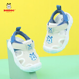 巴布豆（BOBDOG）宝宝凉鞋男童学步鞋1-3岁2婴幼儿夏天软底儿童凉鞋女童机能稳步鞋 BBB263白兰 16 鞋内长12cm