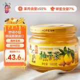 韩今蜂蜜柚子茶550g 韩国原装进口 蜜炼果汁饮品冲饮水果茶酱