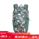 迪卡侬双肩女男轻便户外休闲迷你双肩包可折叠儿童皮肤包FOR3春意盎然--10L-增加侧边水壶仓-4529059