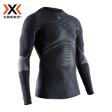 XBIONIC聚能加强4.0滑雪保暖速干衣功能内衣运动户外压缩衣男健身跑步 上衣 炭黑/珍珠灰 M