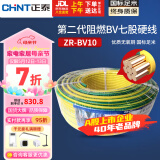 正泰（CHNT）电线电缆 阻燃ZR-BV10平方 双色多芯地线 国标铜芯硬线 100米
