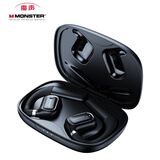 魔声（Monster）无线耳机挂耳式不入耳运动跑步长续航通话降噪无线监听设备直播配件音乐耳机 XKO01定制款黑色