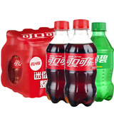 可口可乐（Coca-Cola）碳酸饮料整箱迷你小瓶装汽水便携装年货饮品饮料 可乐12+雪碧12【共24瓶】