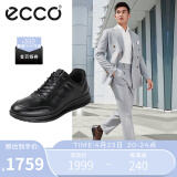 爱步（ECCO）男鞋商务休闲鞋舒适透气休闲鞋男 雅仕207124 黑色40
