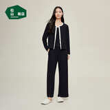 松山棉店罗纹家居服男女士长袖套装可外穿7A抑菌抗静电美拉德色系睡衣睡裤