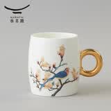 永丰源 国瓷永丰源 幸福春天 水杯 中国风 陶瓷马克杯单杯茶杯 情侣对杯 380ml单杯