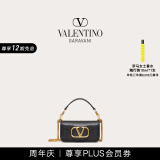 华伦天奴VALENTINO女士 LOCO 小号小牛皮手袋链条包 温柔黑 均码