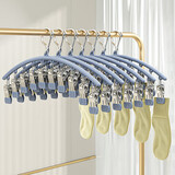 优勤不锈钢袜子夹多夹子防风无痕家用晾内裤衣架多功能晒袜子专用神器