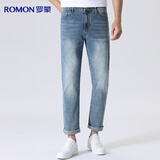 罗蒙（ROMON）【95%精梳棉】牛仔裤男弹力修身韩版百搭直筒休闲裤男长裤子男裤
