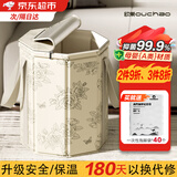 欧巢泡脚桶家用便携式泡脚袋加高深桶过膝过小腿泡脚盆保温宿舍可折叠 【加高】牡丹|带盖（升级/抑菌）