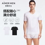 爱慕先生莫代尔短袖T恤打底衫2件装NS12C233P杂色175