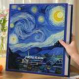 欧利文相册本家庭插页式收纳册大容量影集相册本情侣diy手工毕业纪念册照片书 星月夜（6寸800张横竖版）