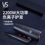 沙宣SASSON电吹风家用大功率大风力冷热恒温顺直发集风嘴2200W可折叠 黑色电吹风1512